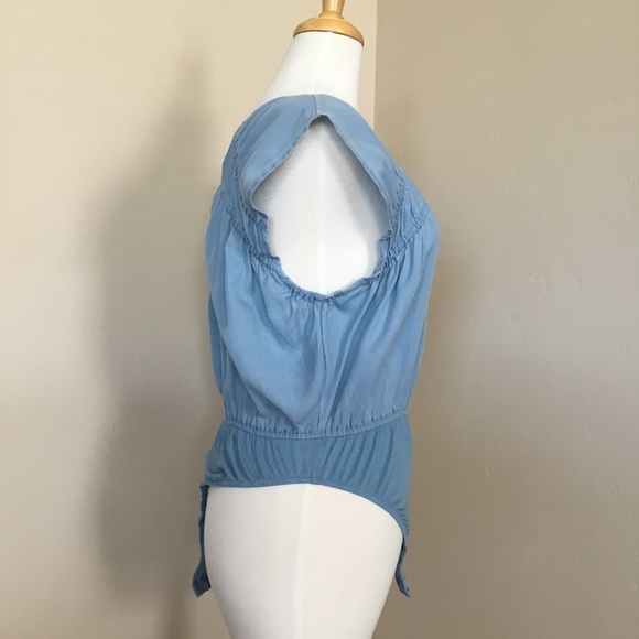 Free People Anthropologie Zaza Ruched Bodysuit Size XS - Picture 3 of 9